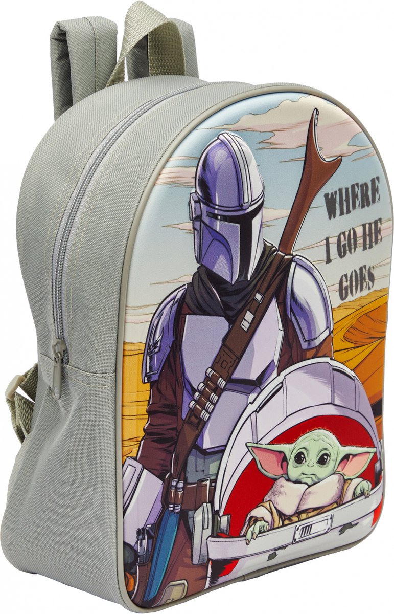 Disney rugzak Star Wars Mandalorian 3D 6 liter PVC - Grijs