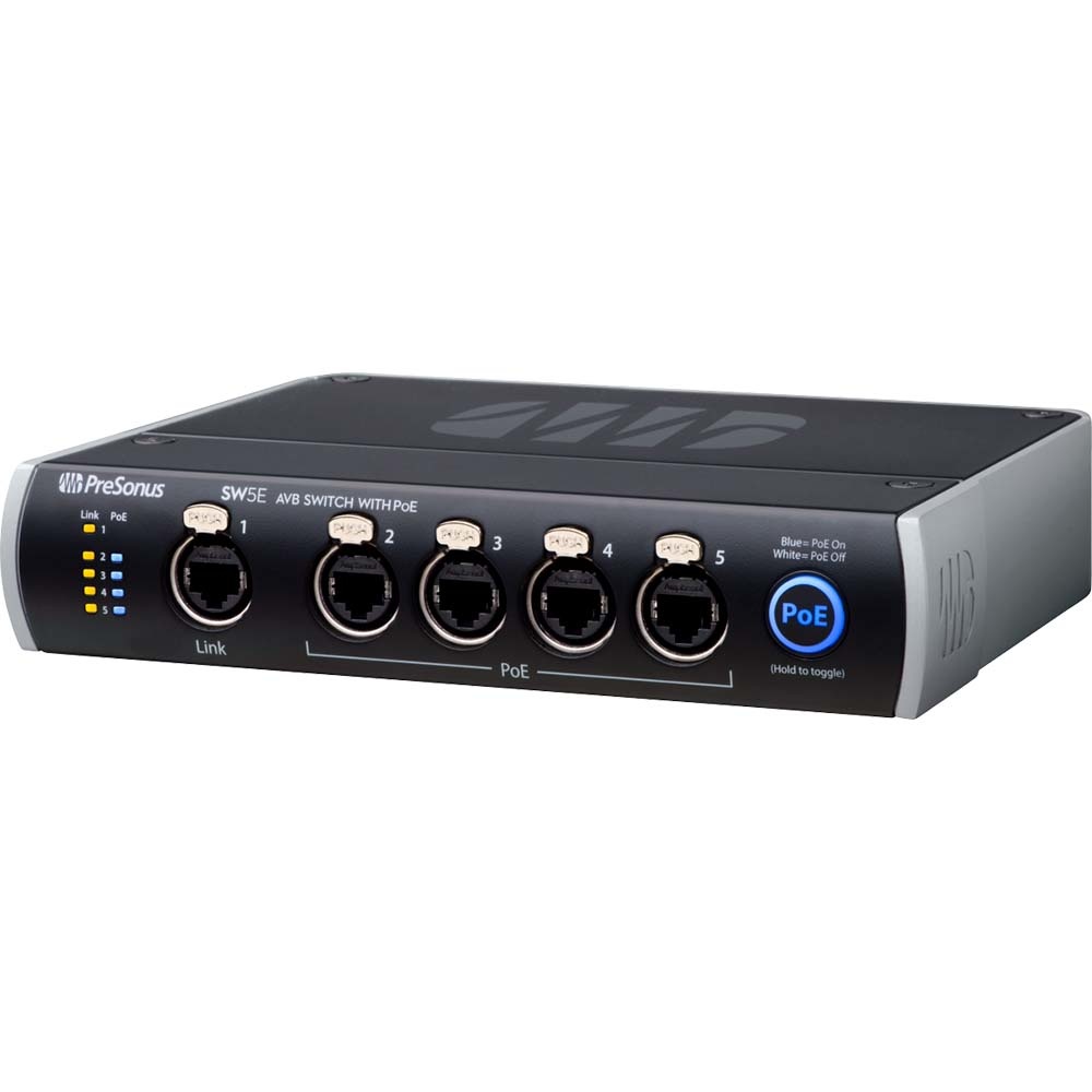Presonus SW5E 5-poort AVB switch met PoE