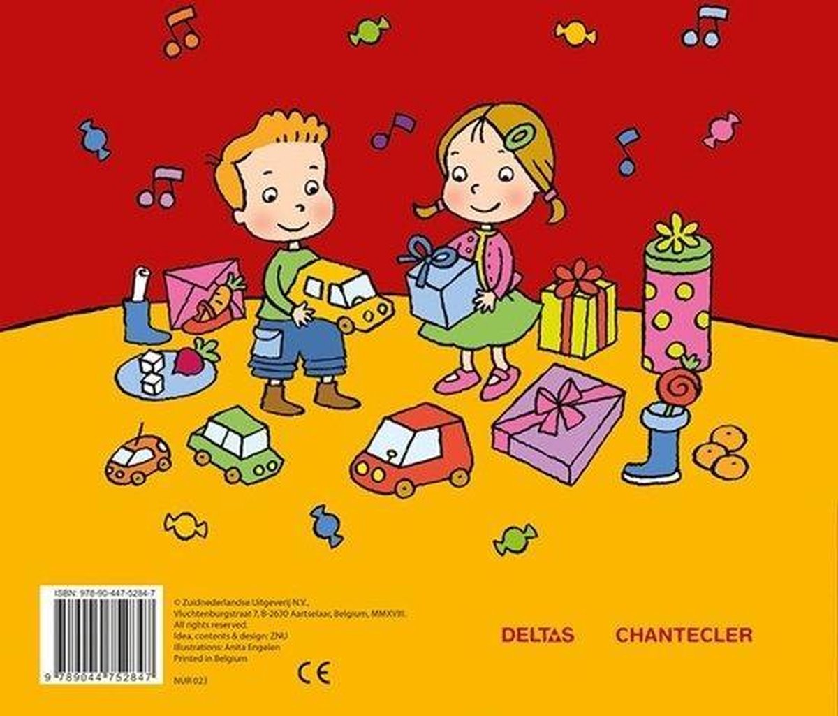 kleurboek Color Fun Sinterklaas junior 22 x 22 cm - Rood