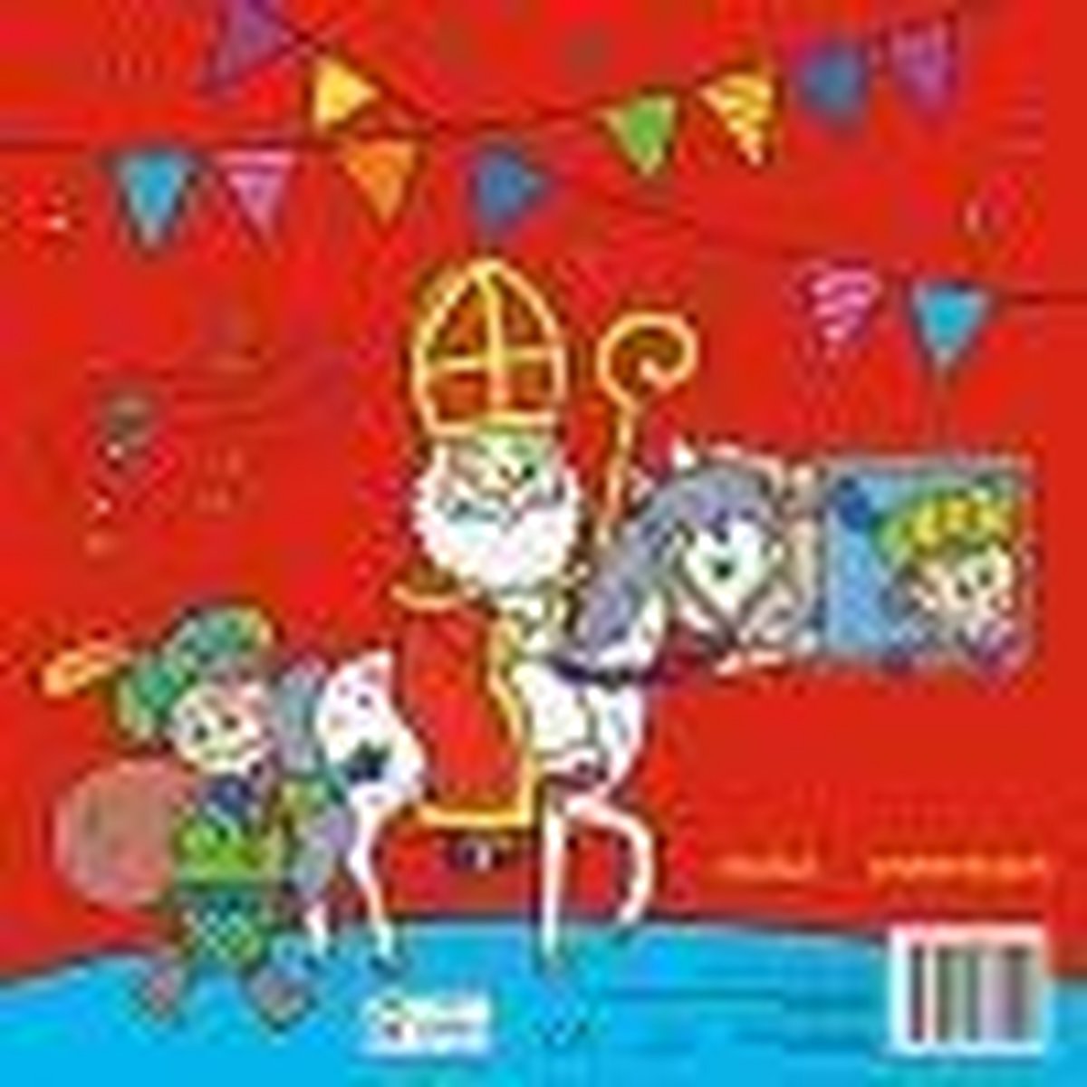 kleurboek Color Fun Sinterklaas junior 22 x 22 cm - Rood