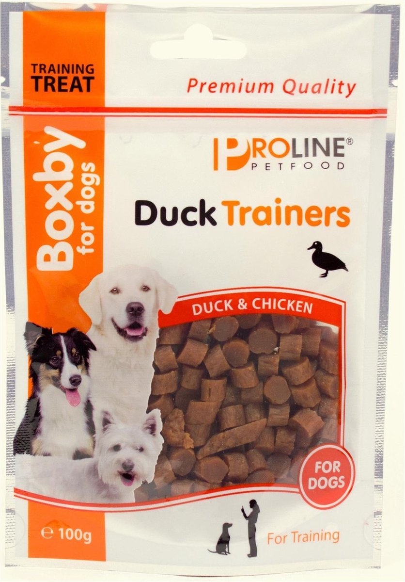 PROLINE Boxby Duck Trainers - Hondensnacks - Eend 100 g