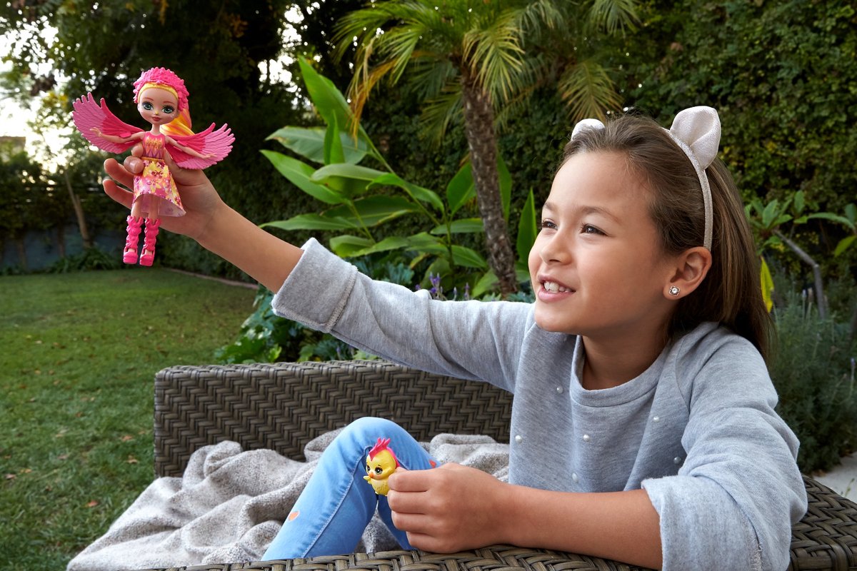 Enchantimals speelset Phoenix 21,5 cm roze/geel 2 delig