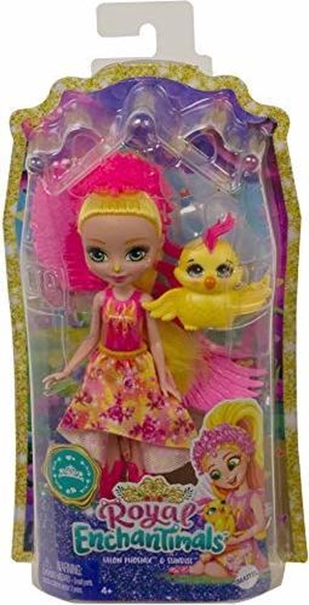 Enchantimals speelset Phoenix 21,5 cm roze/geel 2 delig