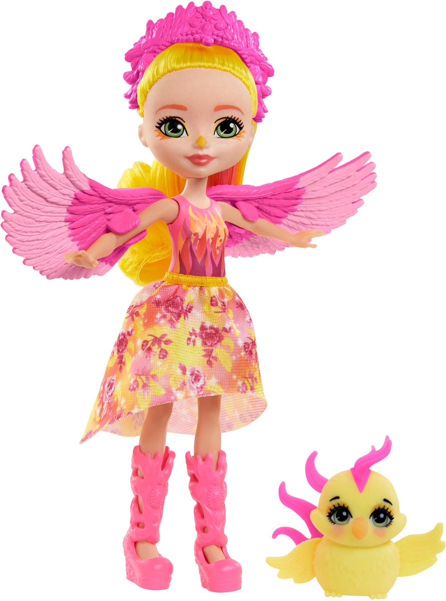 Enchantimals speelset Phoenix 21,5 cm roze/geel 2 delig