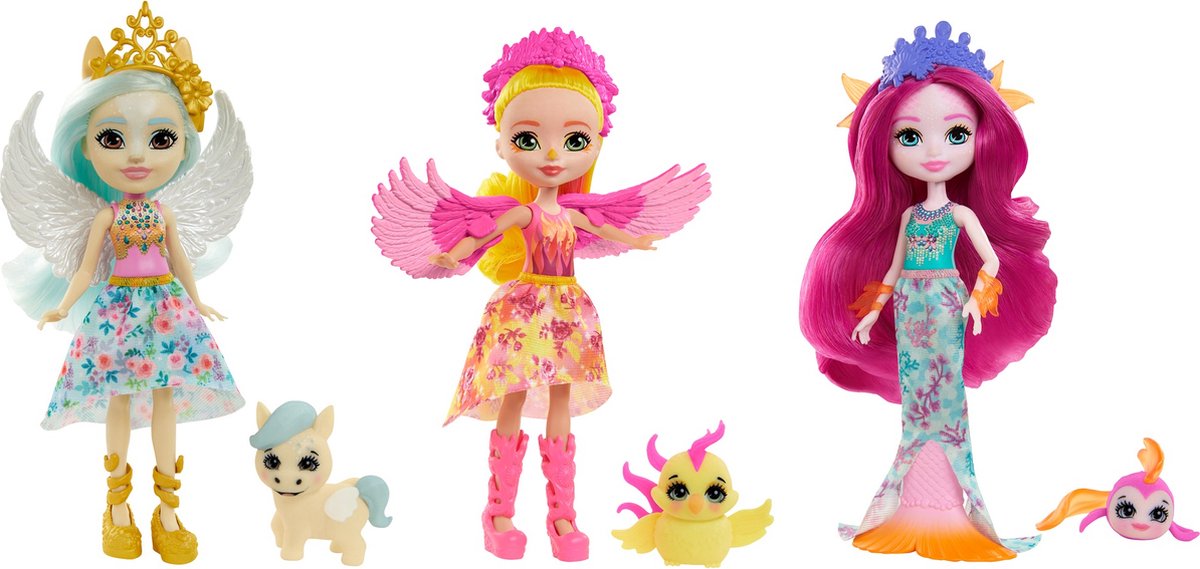Enchantimals speelset Phoenix 21,5 cm roze/geel 2 delig