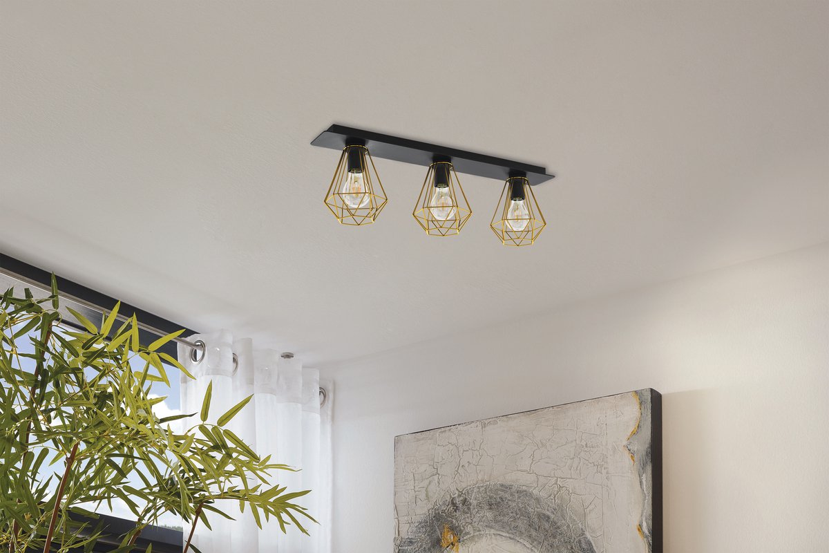 EGLO Tarbes Plafondlamp - Zwart