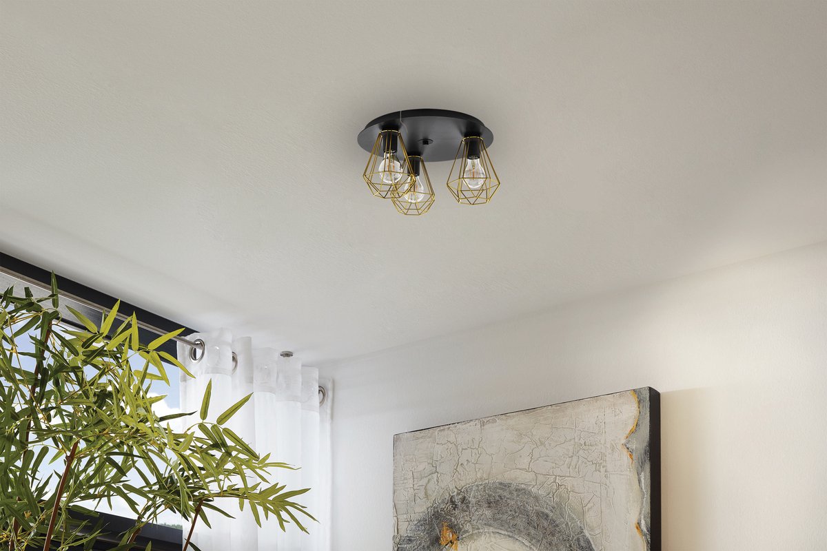 EGLO Tarbes Plafondlamp Ø 45 cm - Zwart
