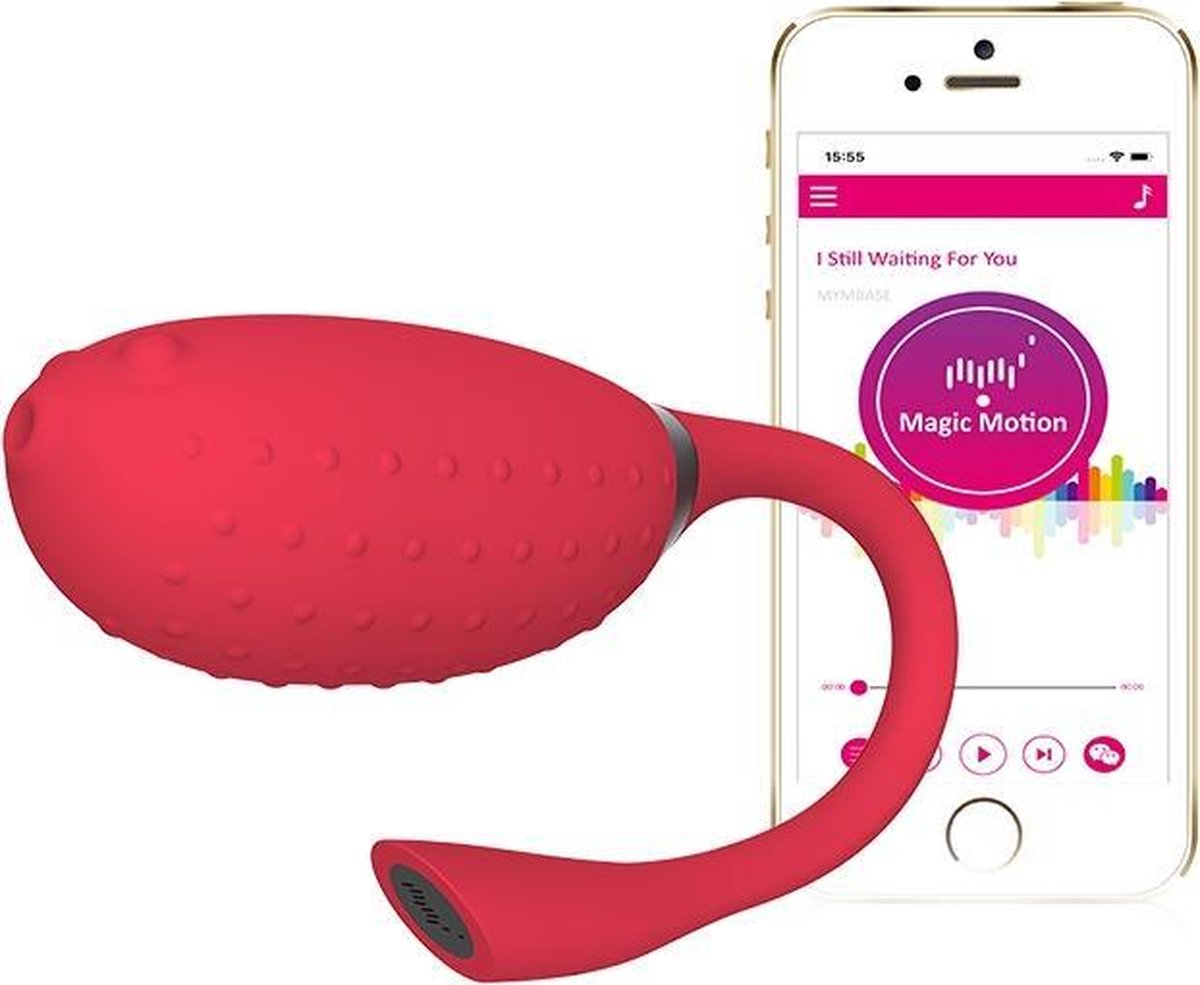 Magic Motion Bullet Vibrator Fugu - App controlled pink - Rood