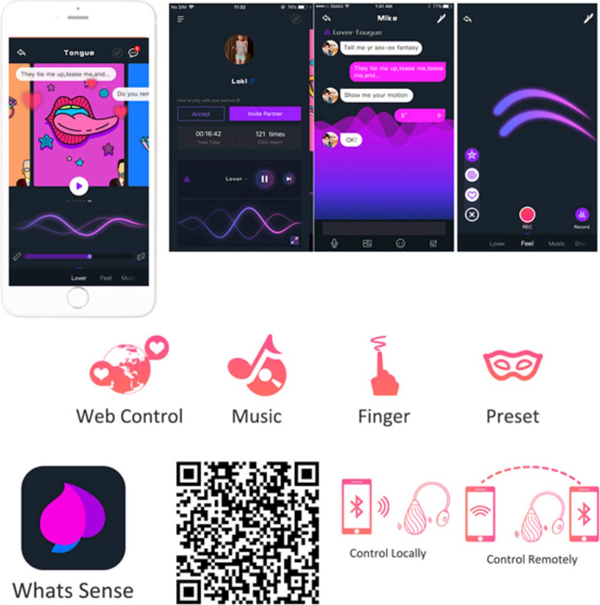 Magic Motion Love Egg Magic Sundae - App controlled - Rood