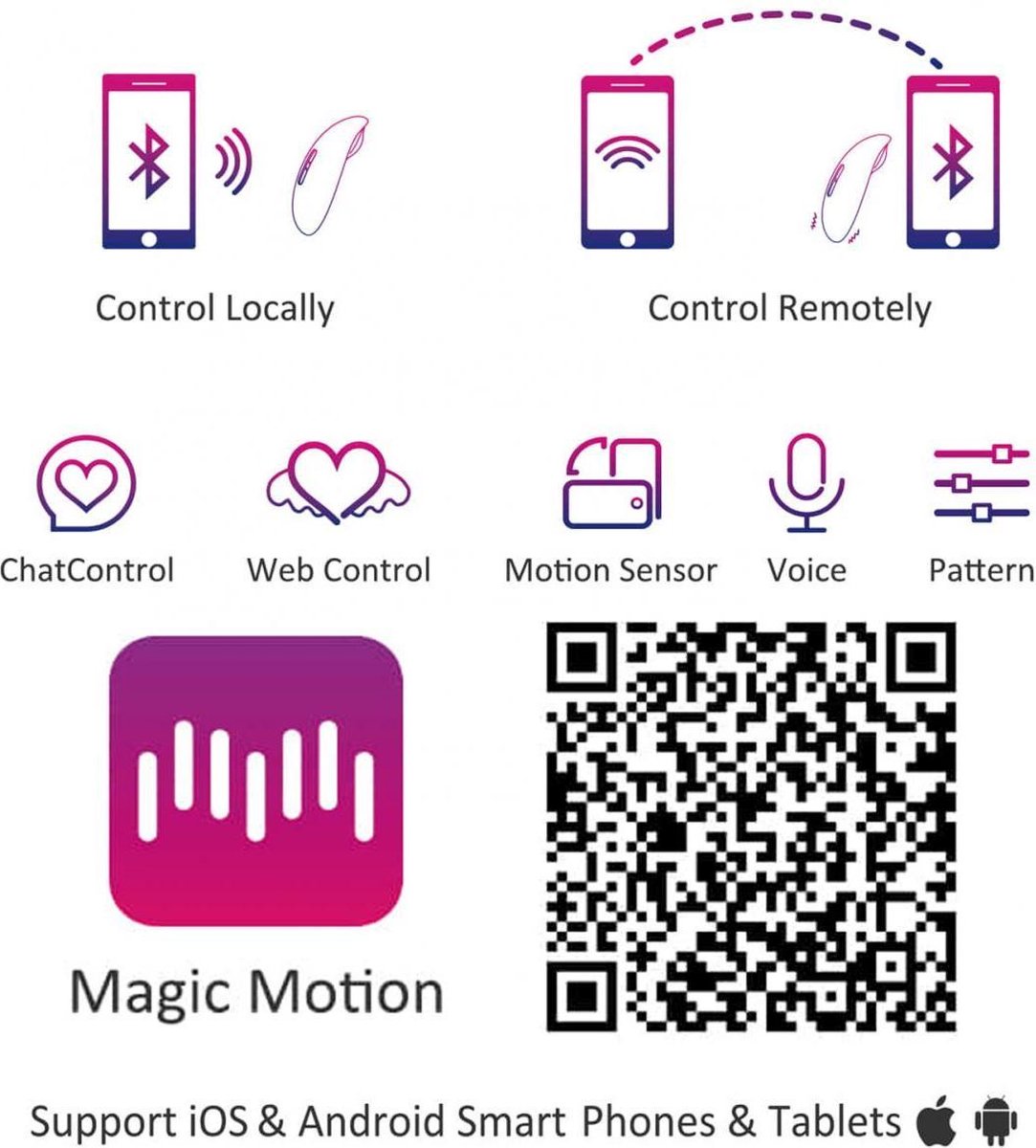 Magic Motion Love Egg Magic Sundae - App controlled - Rood