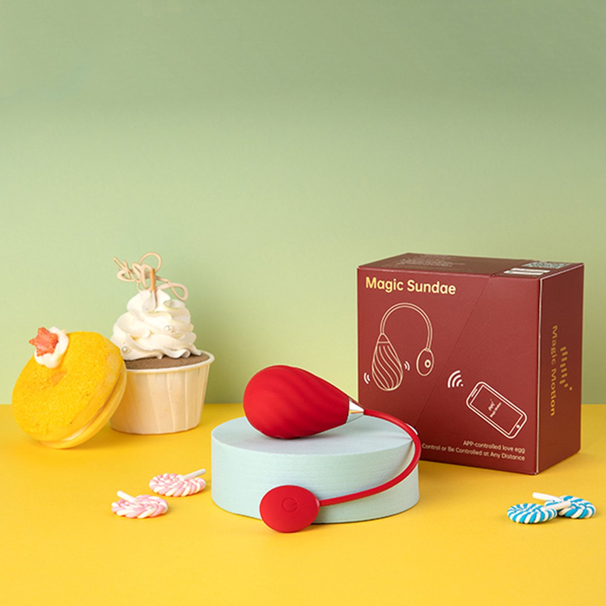Magic Motion Love Egg Magic Sundae - App controlled - Rood
