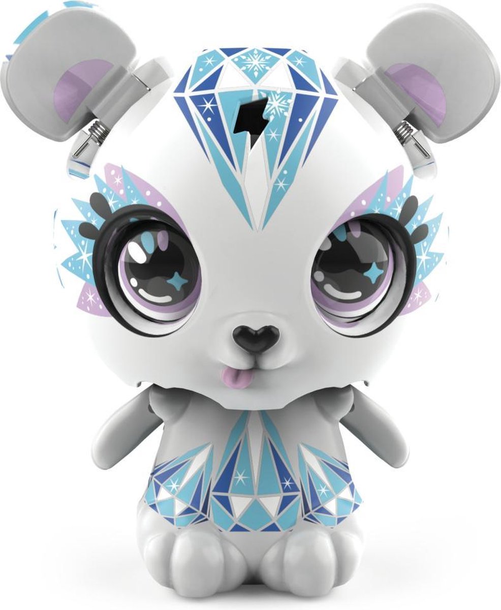 Zoobles speelset Bear and Pup junior roze/wit 6 delig