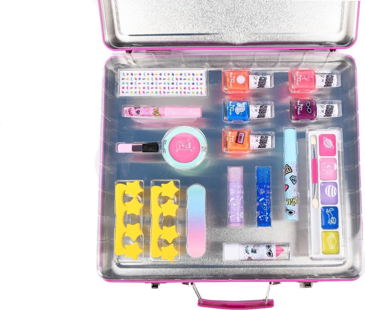 Create it! make up set meisjes 30 x 27 cm textiel 17 delig - Roze