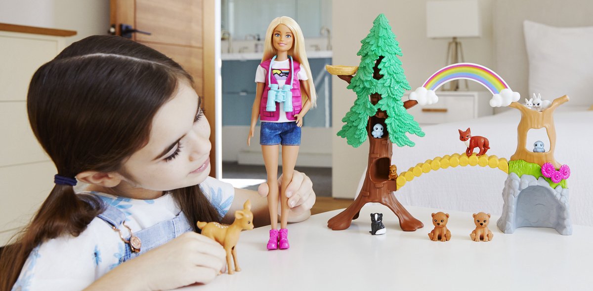 Barbie speelset De Wildernisgids meisjes 35 x 31 cm 17 delig