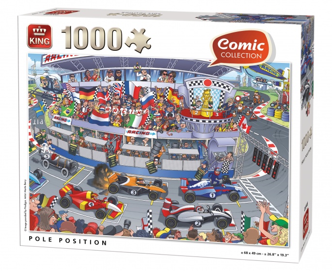 King Legpuzzel Comic Collection racebaan 1000 stukjes - Wit