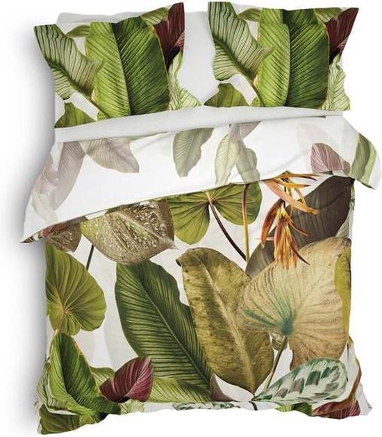 Heckett & Lane Xenia Dekbedovertrek 140 x 220 cm - Groen