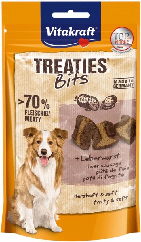 Vitakraft Treaties Bits 120 g - Hondensnacks - Leverworst