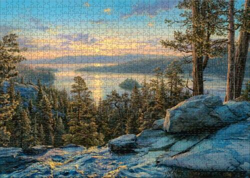 Rebo Productions Rebo legpuzzel 1000 stukjes - Lake Tahoe sunrise