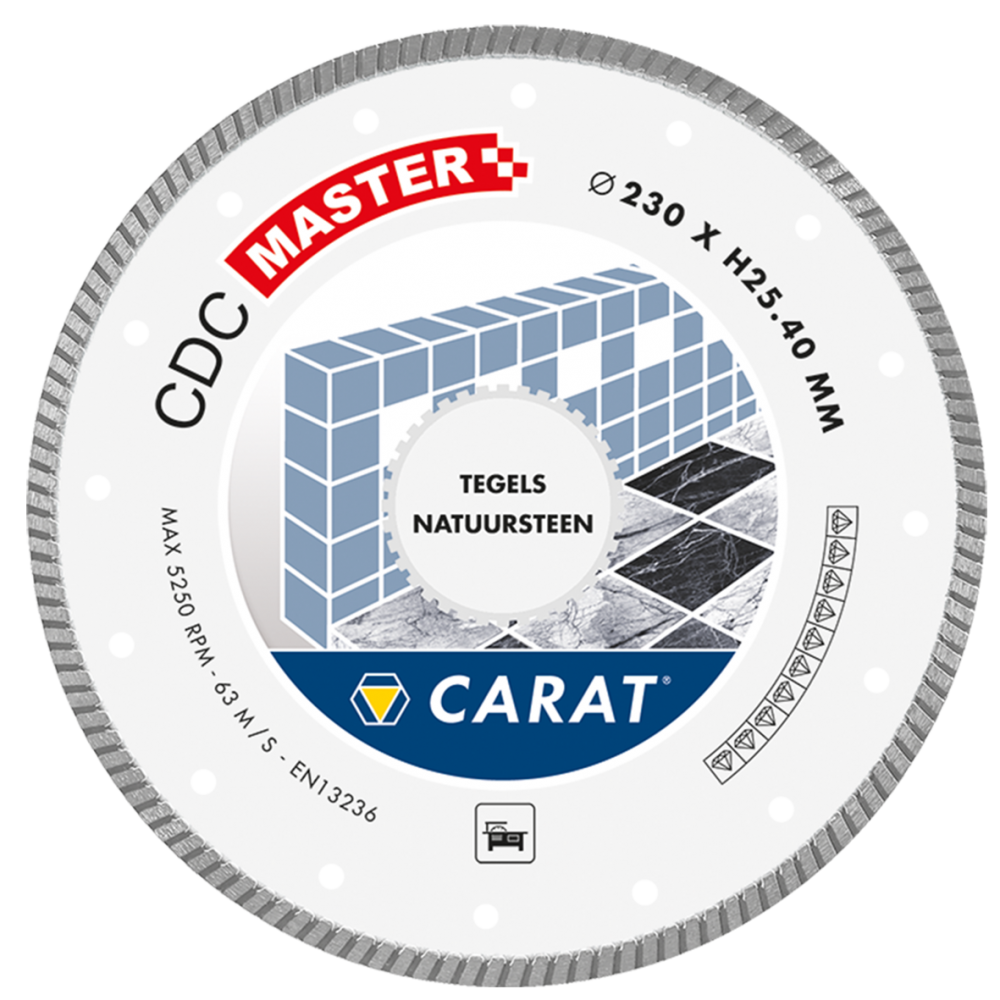 Carat CDBM350400 | Racer Diamantzaagblad | 350 x 25,40 | tegels/natuursteen