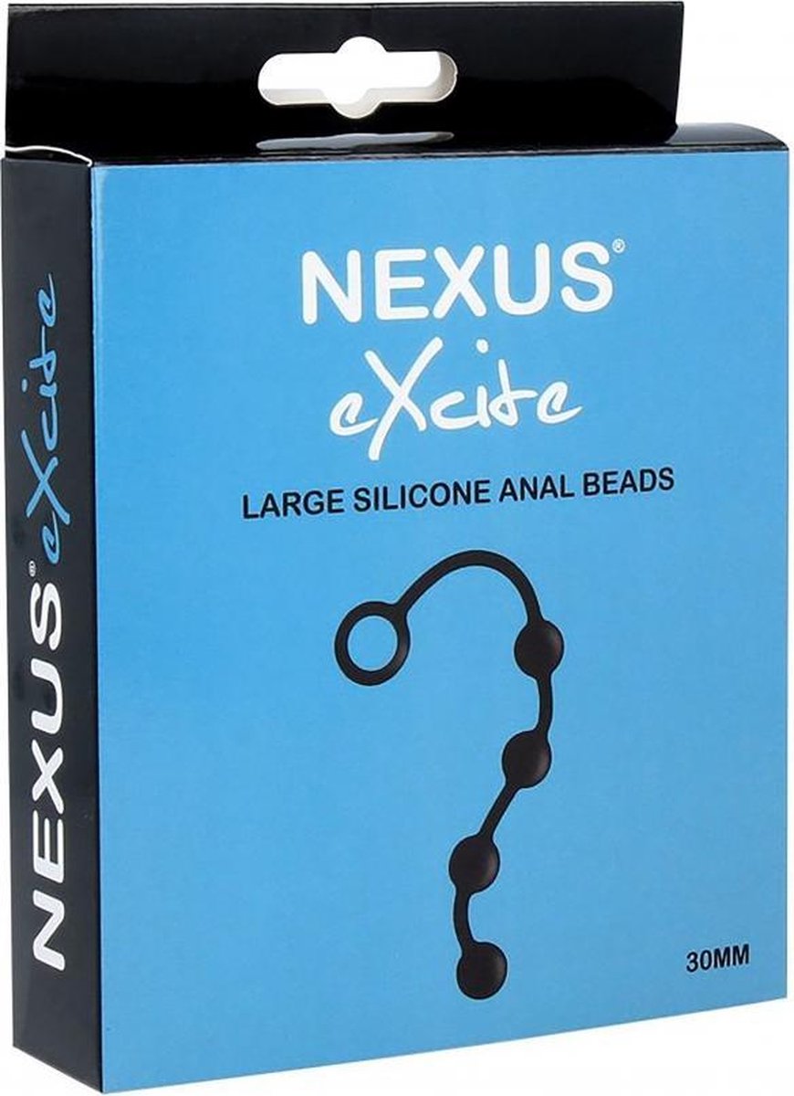 Nexus - Excite Siliconen Anaal Kralen - Large - Zwart