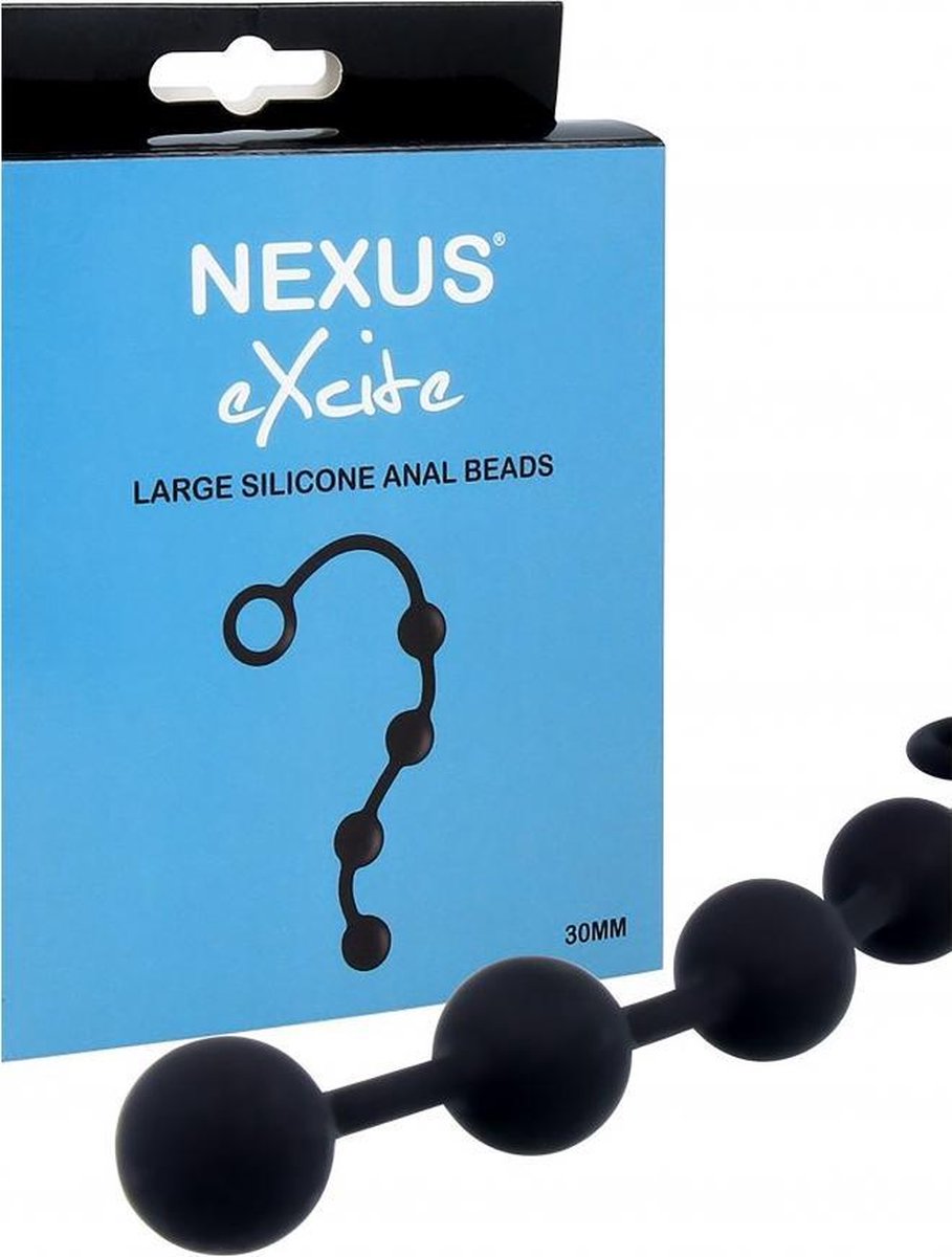Nexus - Excite Siliconen Anaal Kralen - Large - Zwart