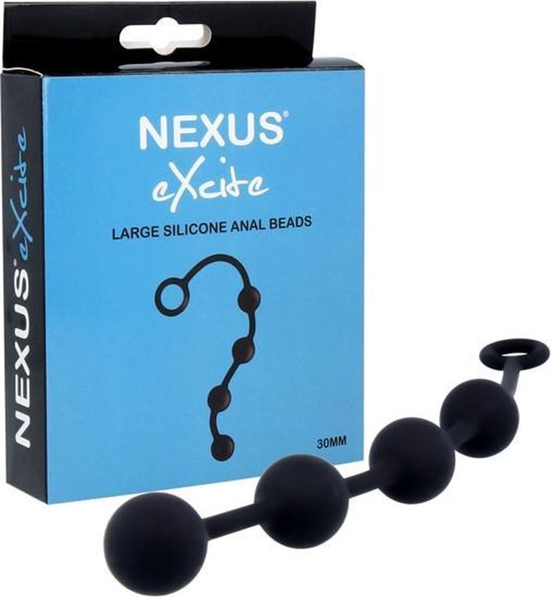 Nexus - Excite Siliconen Anaal Kralen - Large - Zwart