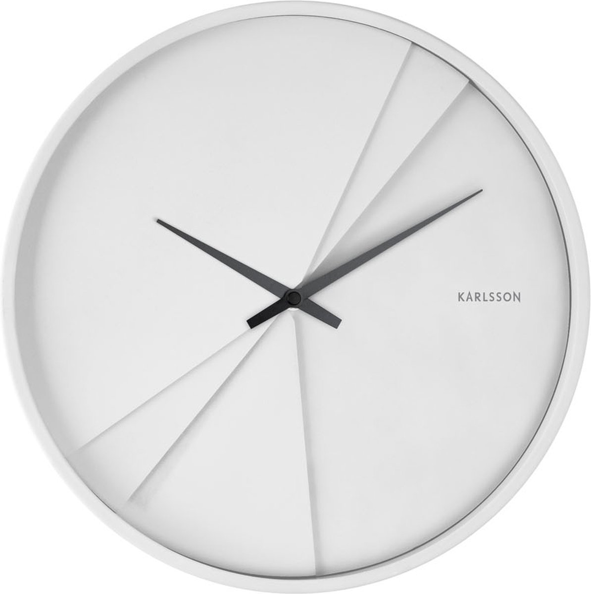 Karlsson Layered Lines Wandklok - - Wit