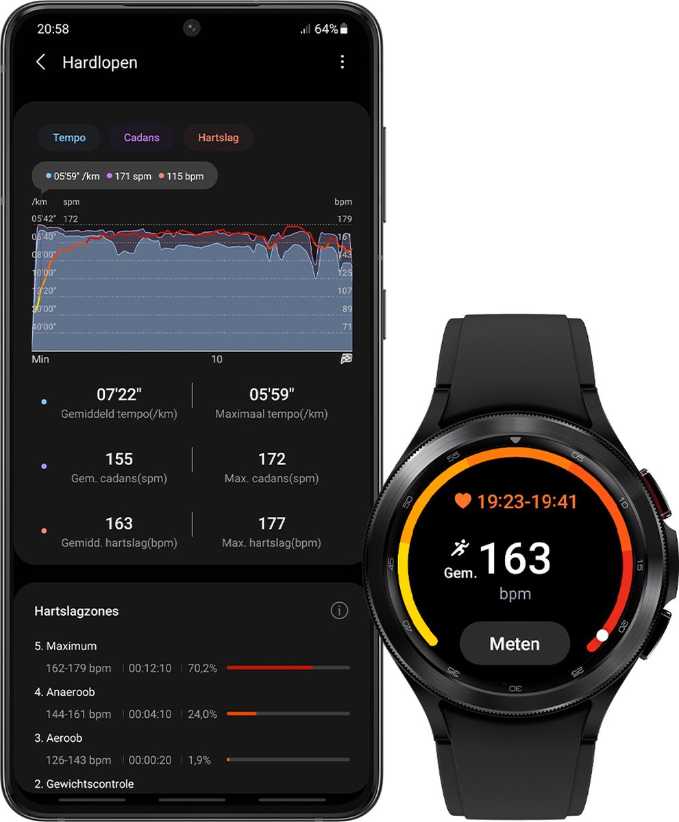 Samsung Galaxy Watch4 Classic 46 mm - Zwart