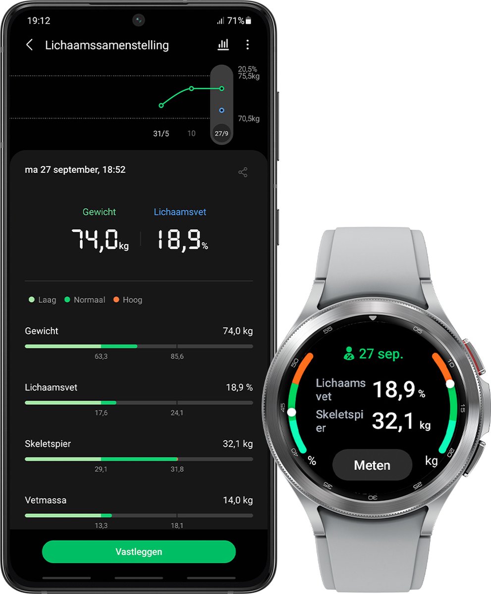 Samsung Galaxy Watch4 Classic 46 mm Zilver - Silver