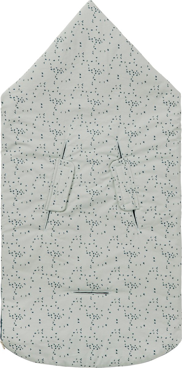 Noppies Voetenzak Botanical Poplin Puritan Gray - Blauw