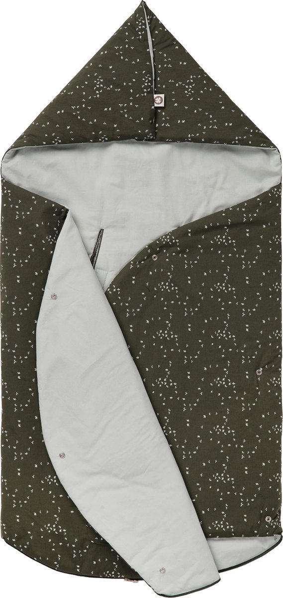 Noppies Voetenzak Botanical Poplin Puritan Gray - Blauw