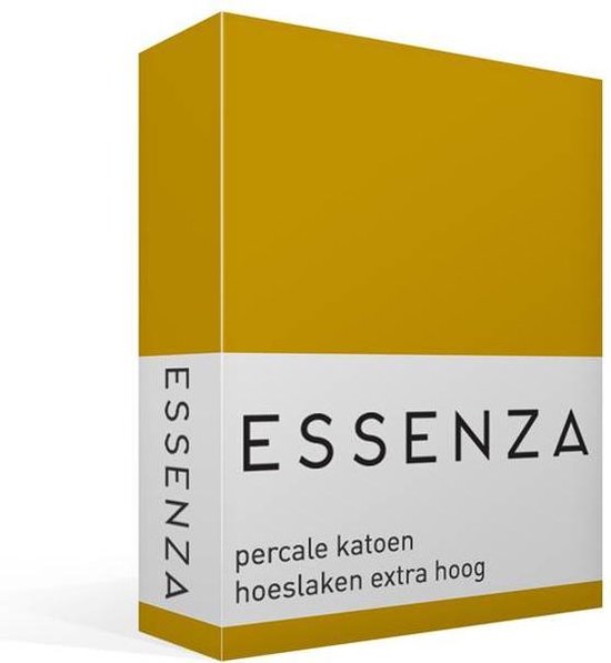 Essenza Premium Perkal Hoeslaken 180 x 210 cm - Geel