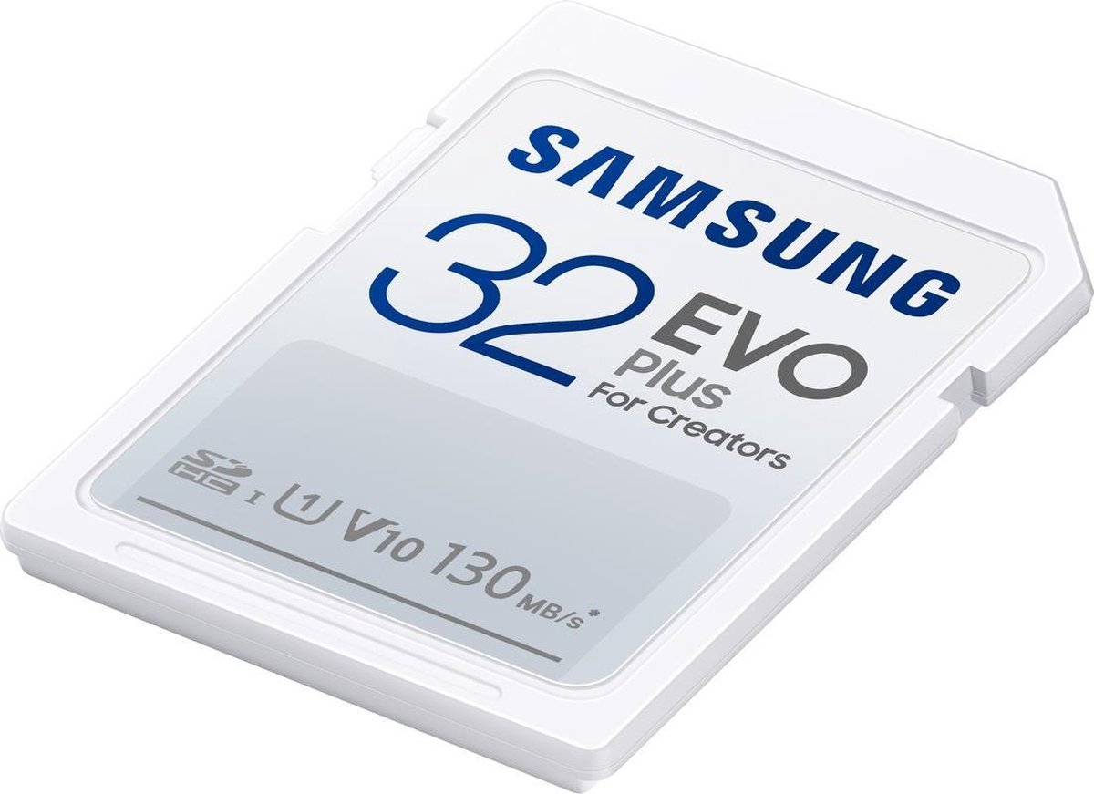 Samsung EVO Plus 32GB, SDHC, UHS-I, U1, 130MB/s, FHD, Memory Card(MB-SC32K)