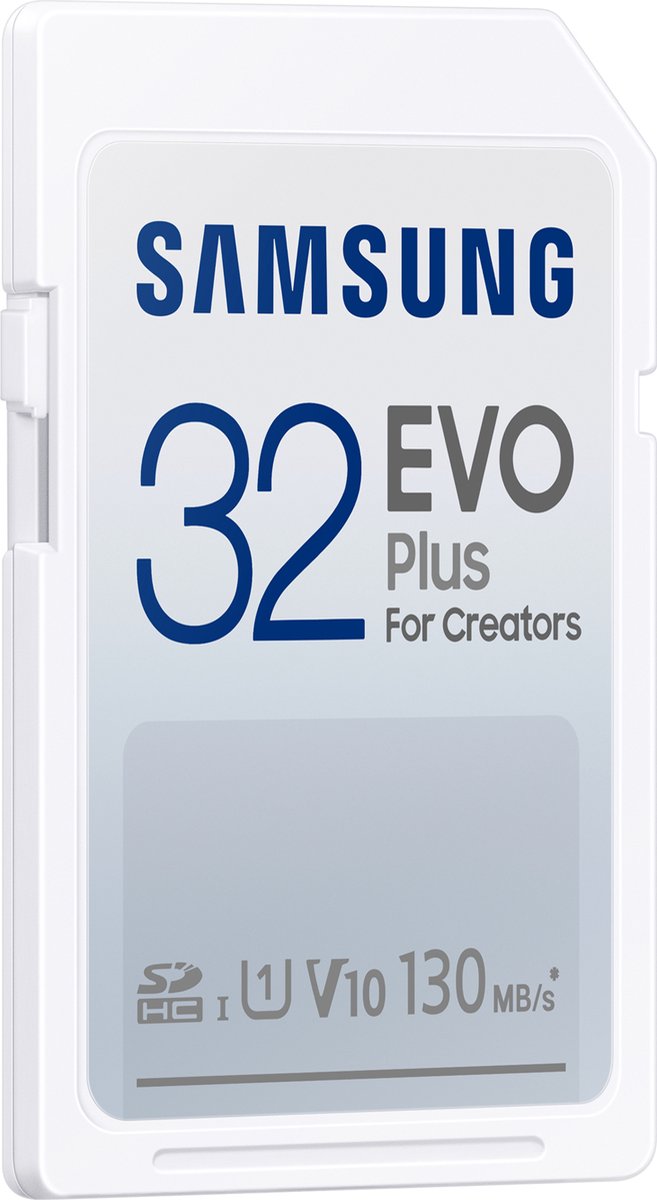 Samsung EVO Plus 32GB, SDHC, UHS-I, U1, 130MB/s, FHD, Memory Card(MB-SC32K)