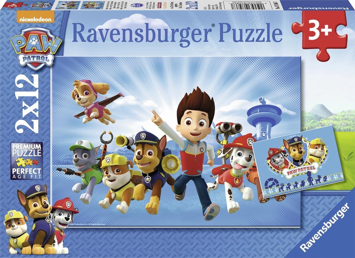 Ravensburger Paw Patrol Puzzelset Ryder En De Pups - 2 X 12 Stukjes