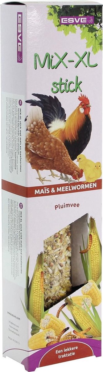 Esve Mix-Xl Stick Pluimvee - Kippenvoer - Mais Meelwormen 0.219 kg per stuk