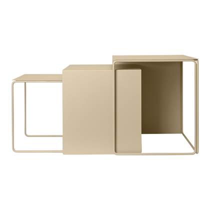 Ferm Living Cluster Bijzettafel - Set van 3 - Beige