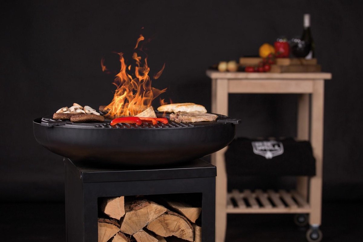 BBGrill Tuinbakplaat Matanzas staal mat - Zwart