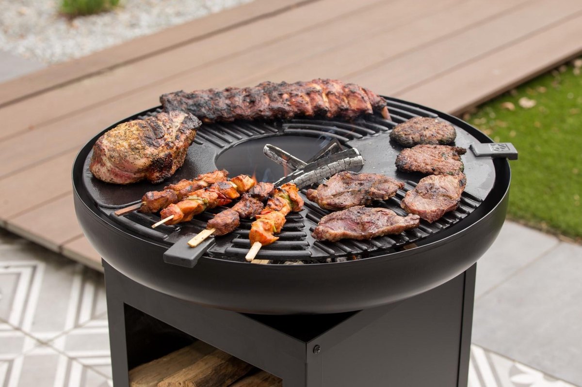 BBGrill Tuinbakplaat Matanzas staal mat - Zwart