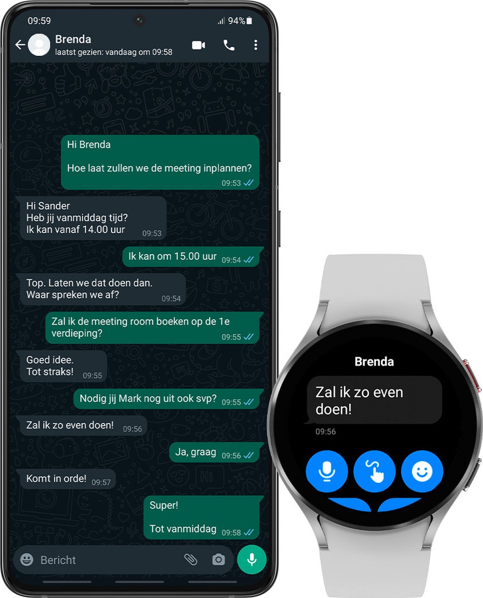 Samsung Galaxy Watch4 44 mm Zilver - Silver