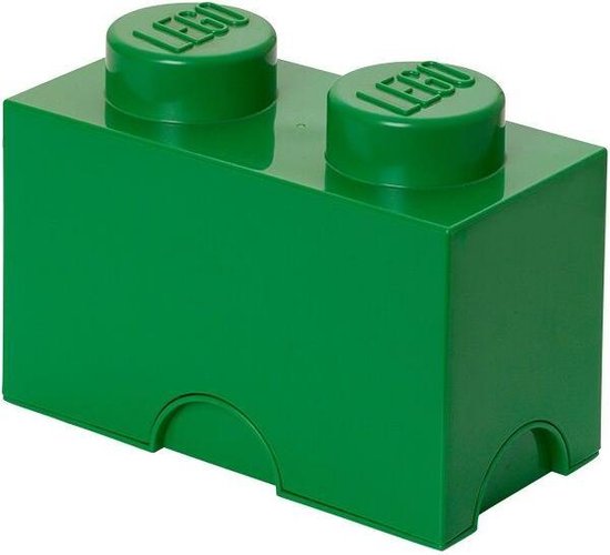 Lego Brick 2 Opbergbox - Donker - Groen