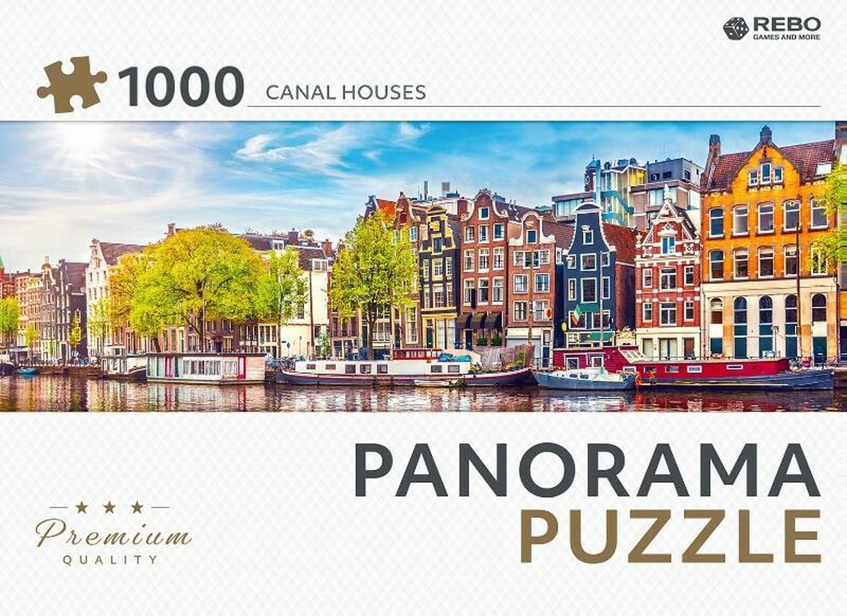 Rebo Productions Rebo legpuzzel panorama 1000 stukjes - Canal houses