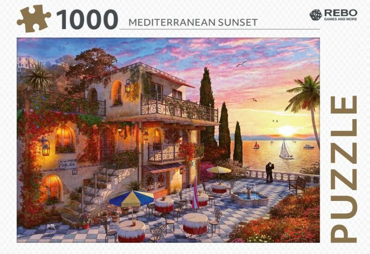 Rebo Productions Rebo legpuzzel 1000 stukjes - Mediterranean sunset