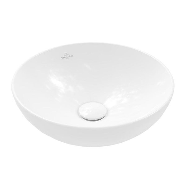 Villeroy & Boch Loop & friends opzetwastafel 38cm rond met overloop wit 4a450001