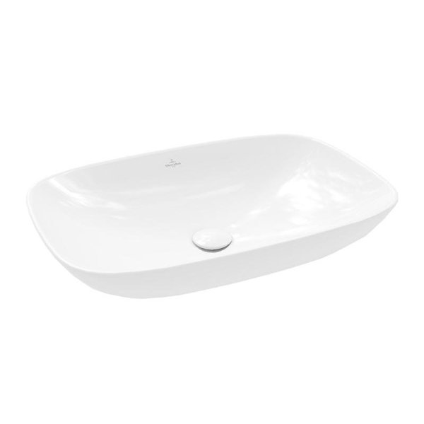 Villeroy & Boch Loop & friends opzetwastafel 62x42cm rechthoek z/overl wit 4a500101