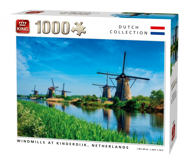 King Legpuzzel Windmolens Kinderdijk 1000 Stukjes