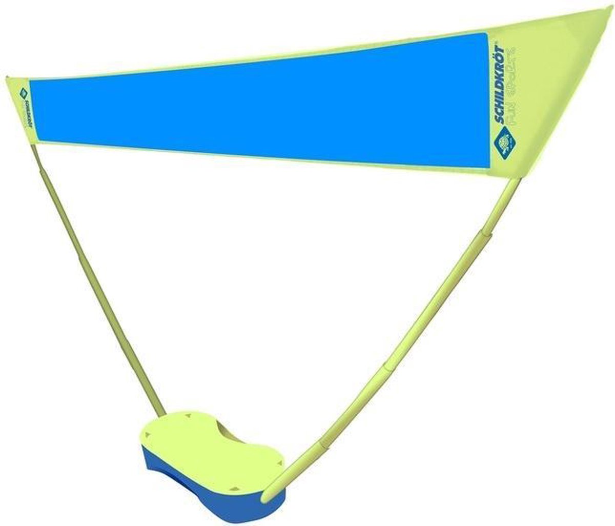 Schildkröt badmintonset 5 delig/geel - Blauw