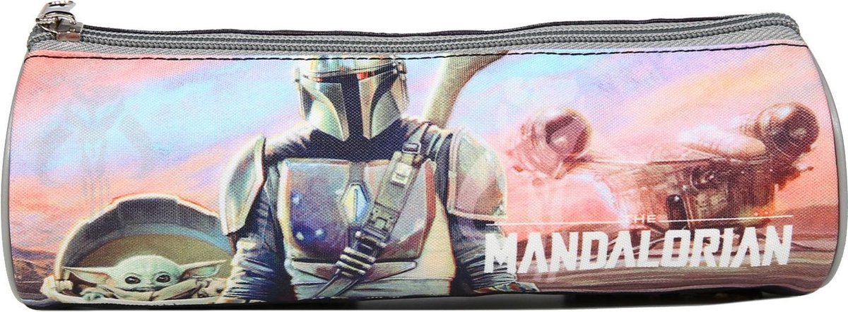 Star Wars etui Mandalorian junior 22 x 8 cm polyester - Grijs