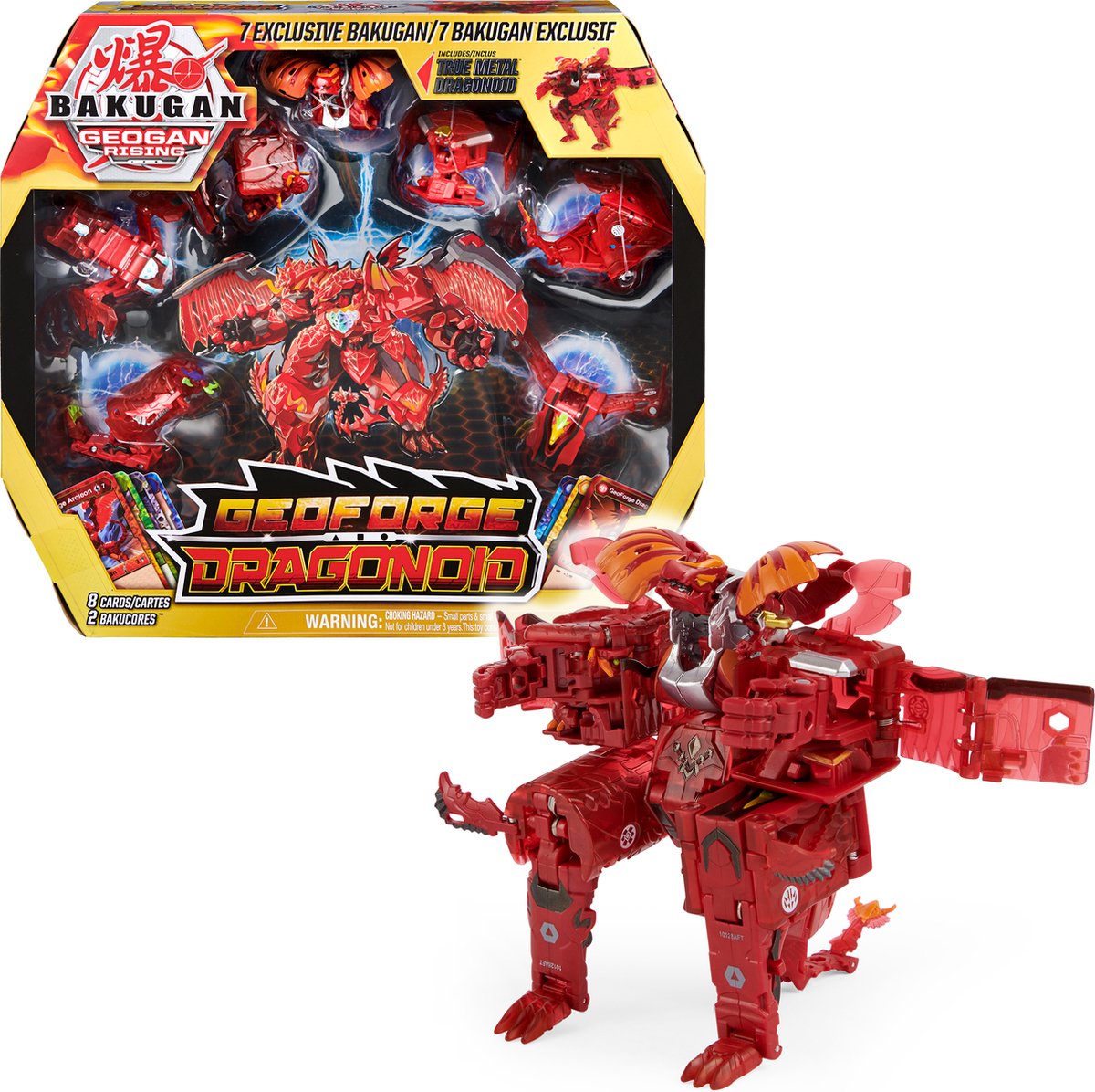 Bakugan speelset Geoforge Dragonoid junior 17 delig - Rood