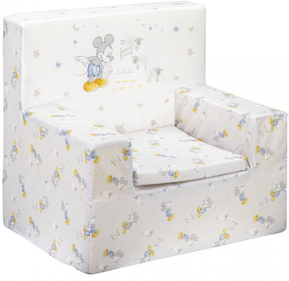 Disney sofa Mickey junior 46 x 35 x 43 cm katoen wit